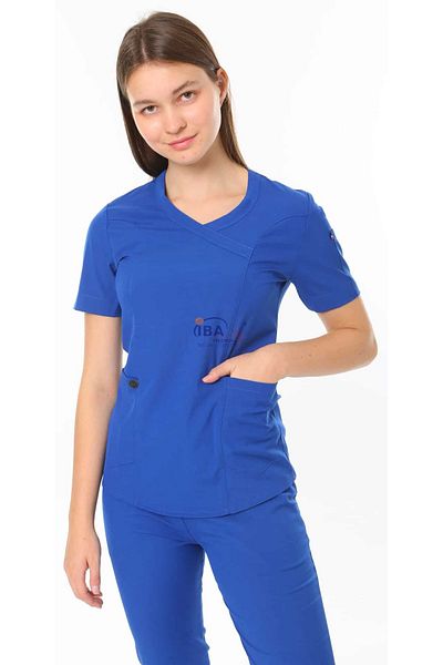 İBA MEDİKAL Costum medical ISOFT (croială slim) albastru regal pentru femei