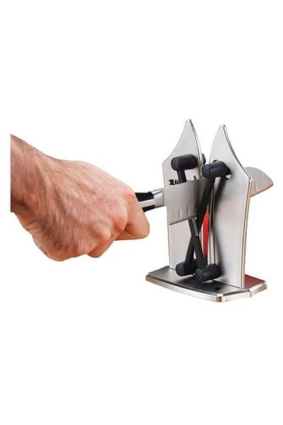 DLC Stainless Steel Kitchen Knife Sharpener - Silver & Black