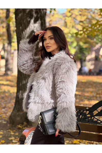 Atmosphere Fashion Women's gray fur coat