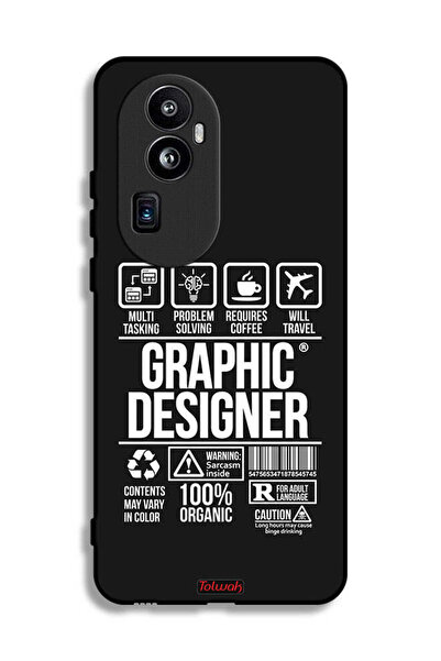 Tolwak غطاء حماية لهاتف Oppo Reno10 Pro Plus - ملصق مصمم جرافيكي