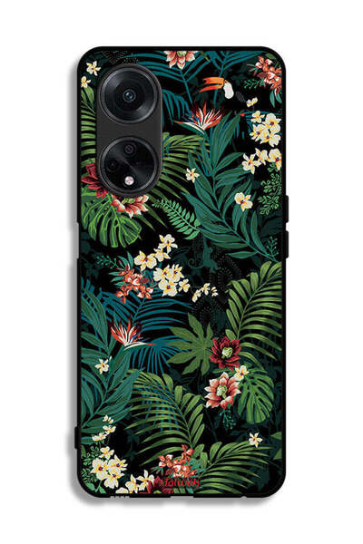 Tolwak غطاء حماية لهاتف Oppo A1 5G بنقشة أوراق استوائية