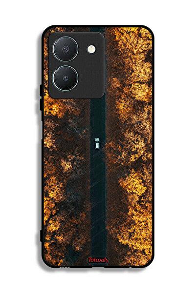 Tolwak غطاء حماية لهاتف Vivo Y36 5G بتصميم طريق في أشجار الخريف
