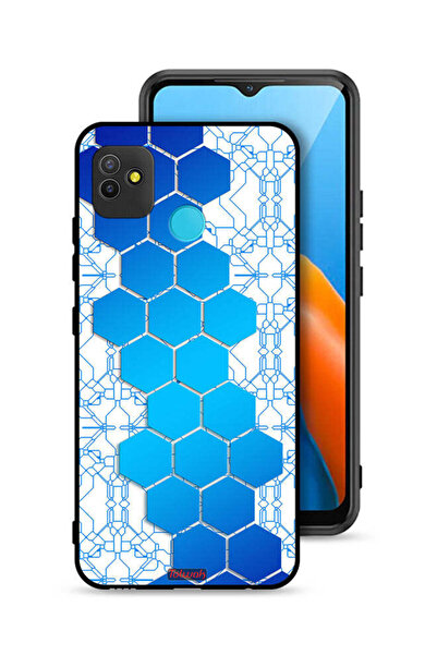 Tolwak غطاء حماية لهاتف تكنو بوب 5 بنمط شبكات أيقونات سداسية الشكل