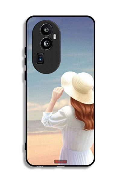 Tolwak غطاء حماية لهاتف Oppo Reno10 Pro Plus بتصميم فتاة قبعة واقفة