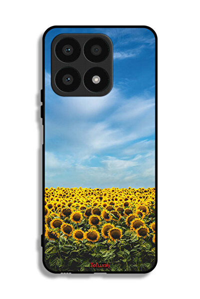 Tolwak غطاء حماية لهاتف Honor X8a بتصميم عباد الشمس تحت السماء
