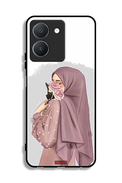 Tolwak غطاء حماية لهاتف Vivo Y36 5G برسومات فتاة تحمل ورودًا