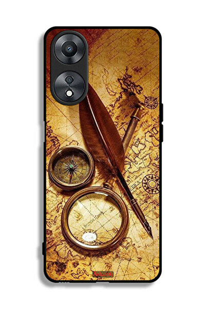 Tolwak غطاء حماية لهاتف Oppo A58 5G بتصميم بوصلة عتيقة