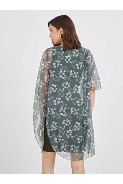 Take Two By Styli Floral Print Asymmetric Hem Knee Length Dress