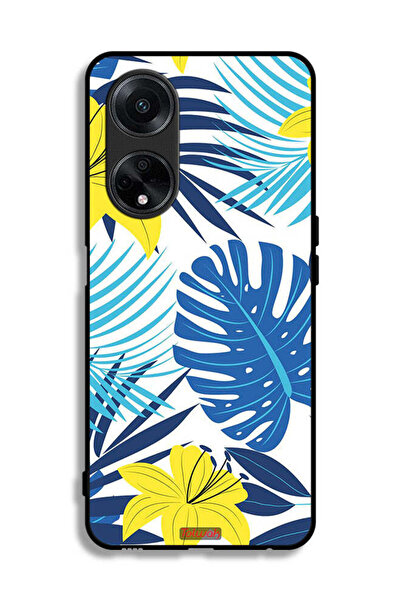 Tolwak غطاء حماية لهاتف Oppo A1 5G برسومات ريش وزهور