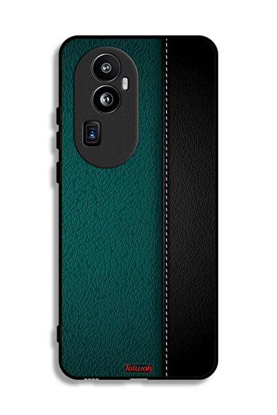 Tolwak غطاء حماية جلدي بنمط هندسي لهاتف Oppo Reno10 Pro Plus