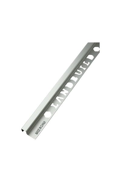 LANDBUILD 2.50m 12mm Matte Silver Square Decorative Corner SA001-SM-12H