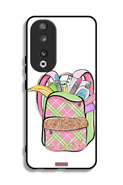 Tolwak غطاء حماية لهاتف Honor 90 بتصميم حقيبة فتاة وحيد القرن