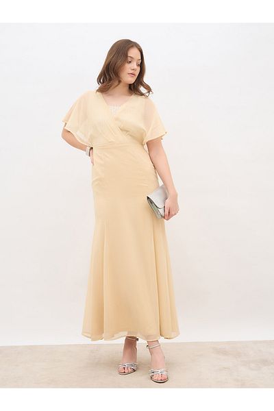 Styli Embellished Sequined A-Line Maxi Dress