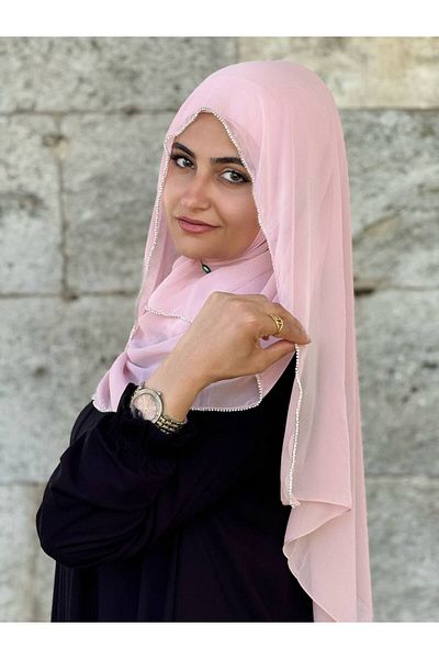 ALDIRA Chiffon Shawl with Stone Edge 180 Santa with Stones