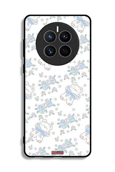 Tolwak غطاء حماية لهاتف هواوي ميت 50 إي مع أيقونة دب تيدي لطيف وزهور