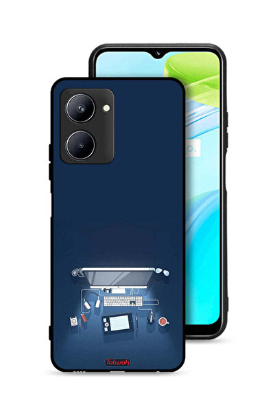 Tolwak غطاء حماية لجهاز Realme C33 - فن مكتب الكمبيوتر