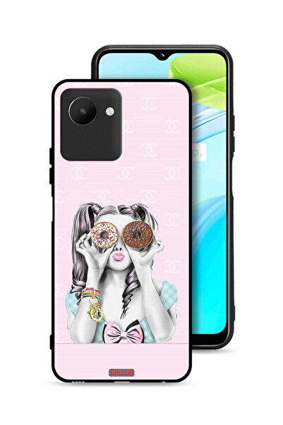 Tolwak غطاء حماية لهاتف Realme C30s يحمل دوناتين