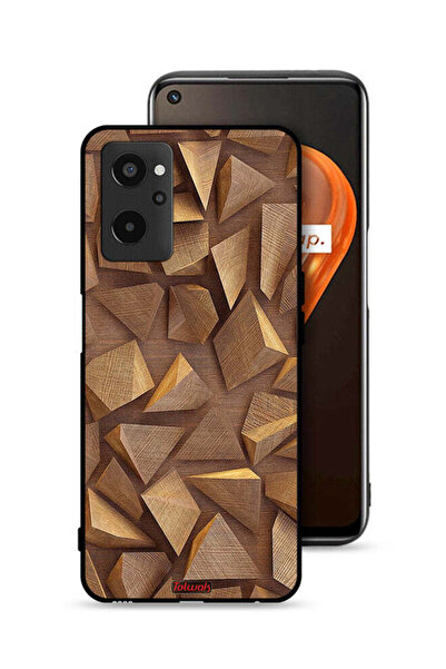Tolwak Realme 9i 4G Protective Case Cover Wood Pieces Art