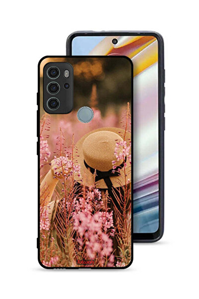 Tolwak غطاء حماية موتورولا موتو جي 60 إس بتصميم فتاة قبعة مزينة بالزهور