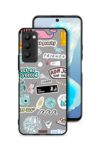 Tolwak غطاء حماية لهاتف تكنو كامون 18 - ملصقات Good Vibes