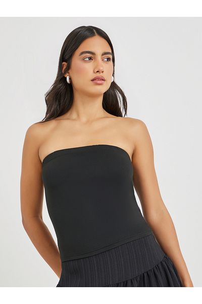 Styli Solid Bandeau Neck Top