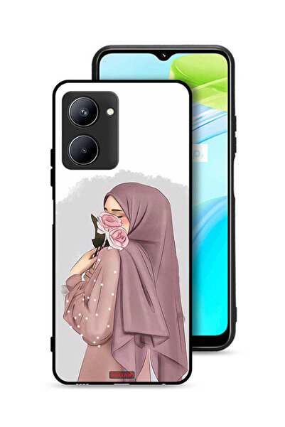Tolwak Realme C33 Protective Case Cover Holding Roses Girl Art