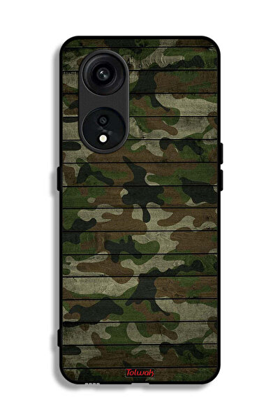 Tolwak غطاء حماية لهاتف Oppo Reno 8T 5G بنمط خشبي مموه