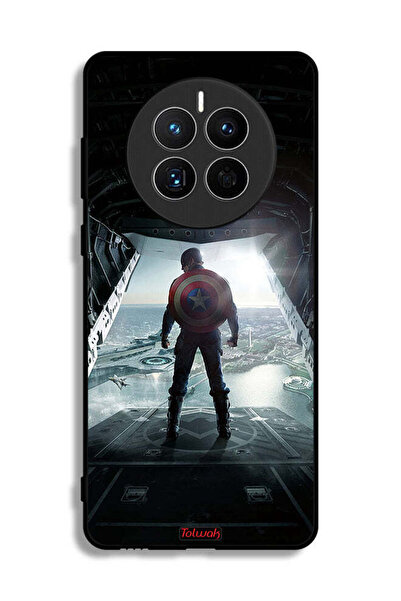 Tolwak غطاء حماية لهاتف هواوي ميت 50E بتصميم صورة كابتن أمريكا