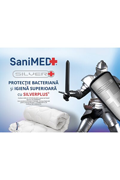 ALCAM duvet, SaniMed® 180x200 cm, quilted microfiber, 250g/sqm filling with SILVERPLUS® treatment