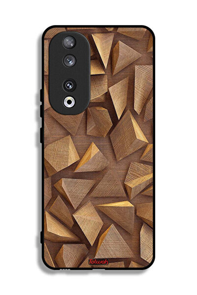 Tolwak غطاء حماية لهاتف Honor 90 بقطع خشبية فنية