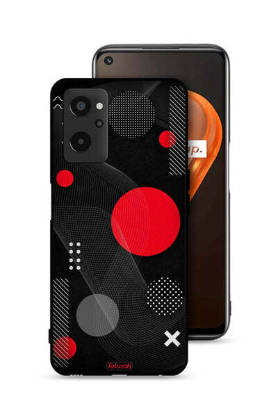 Tolwak Realme 9i 4G Protective Case Cover Round And Cross Shape Pattern