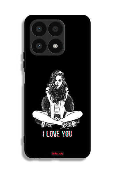 Tolwak غطاء حماية لهاتف Honor X8a - رسم "أحبك"