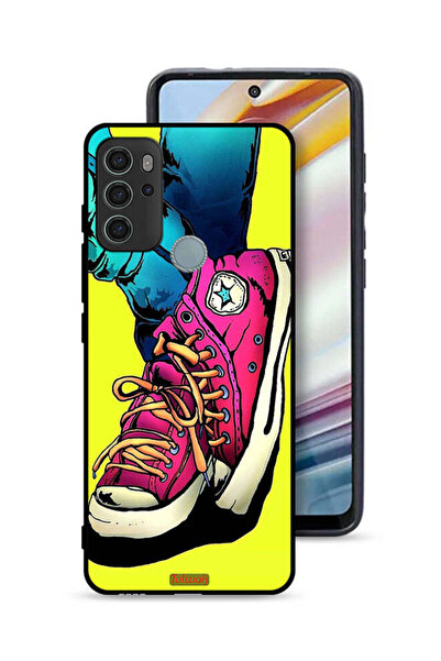 Tolwak غطاء حماية موتورولا موتو جي 60 إس بتصميم حذاء قماشي