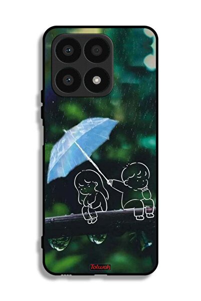 Tolwak غطاء حماية لهاتف Honor X8a - زوجين من الفن التجريدي