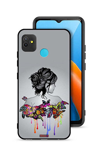 Tolwak Tecno Pop 5 Protective Case Cover Butterflies And Girl Abstract Art