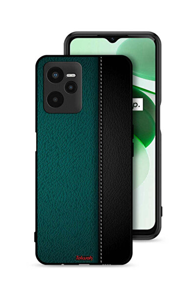 Tolwak Realme C35 Protective Case Cover Leather Pattern