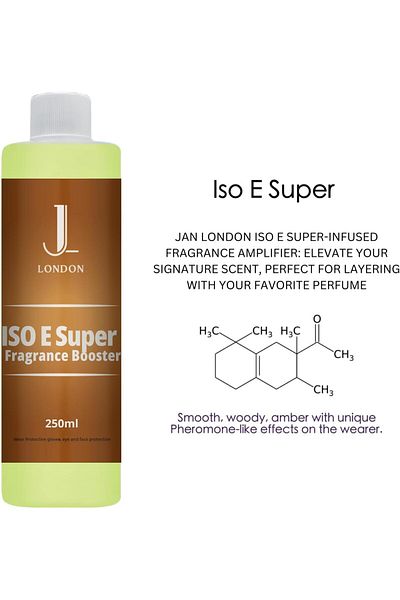 JAN LONDON Iso E Super Fragrance Booster 250ml | Long-Lasting Perfume Enhancer & Fixative for Custom Scents