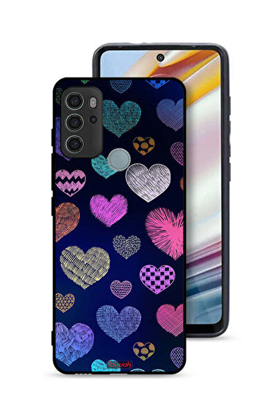 Tolwak غطاء حماية لهاتف موتورولا موتو جي 60 إس بنقشة قلوب حجرية