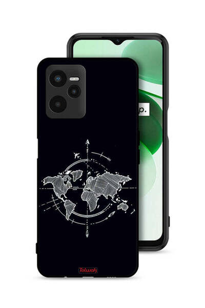 Tolwak غطاء حماية Realme C35 برسومات البوصلة