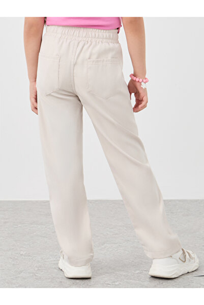 Styli Solid Twill Pants with Drawstring