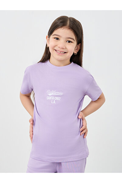 Styli Slogan Print Oversized T-Shirt and Wide Leg Joggers Set