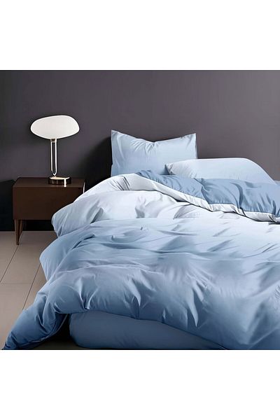 Pucioasa Finet 4-piece bed linen azure blue