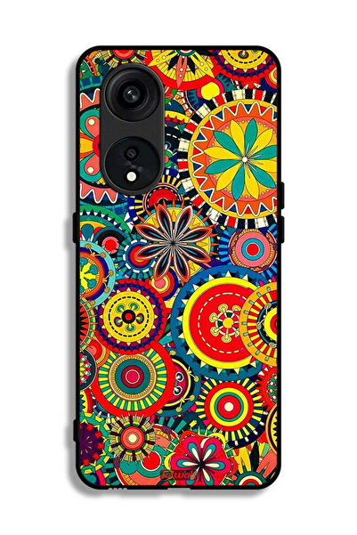 Tolwak غطاء حماية لهاتف Oppo Reno 8T 5G بنمط ماندالا ملون