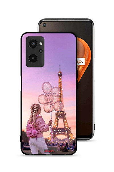 Tolwak غطاء حماية لهاتف Realme 9i 4G بطبعة فتاة تحمل بالونات