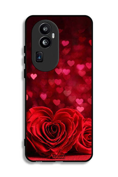 Tolwak غطاء حماية لهاتف Oppo Reno10 Pro Plus - زهور على شكل قلب - فن تجريدي