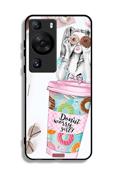 Tolwak غطاء حماية لهاتف هواوي P60 بتصميم فتاة دونات ووري