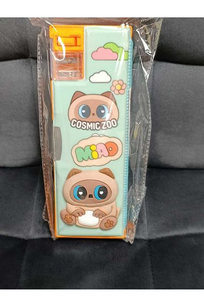 TAROS KIRTASİYE Taros Unick Color 2 Compartment Functional Pencil Case - Asorti
