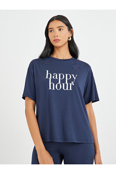 Styli Slogan Print Short Sleeve T-Shirt and Leggings Co-Ords