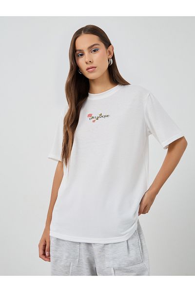 Styli Slogan Print Regular Fit T-Shirt