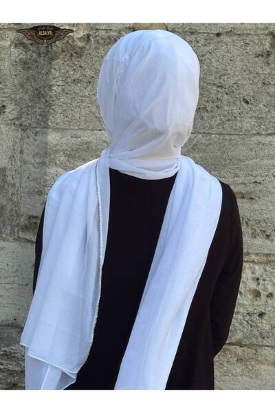 ALDIRA Σιφόν σάλι με πέτρα στην άκρη με 180 πέτρες santa